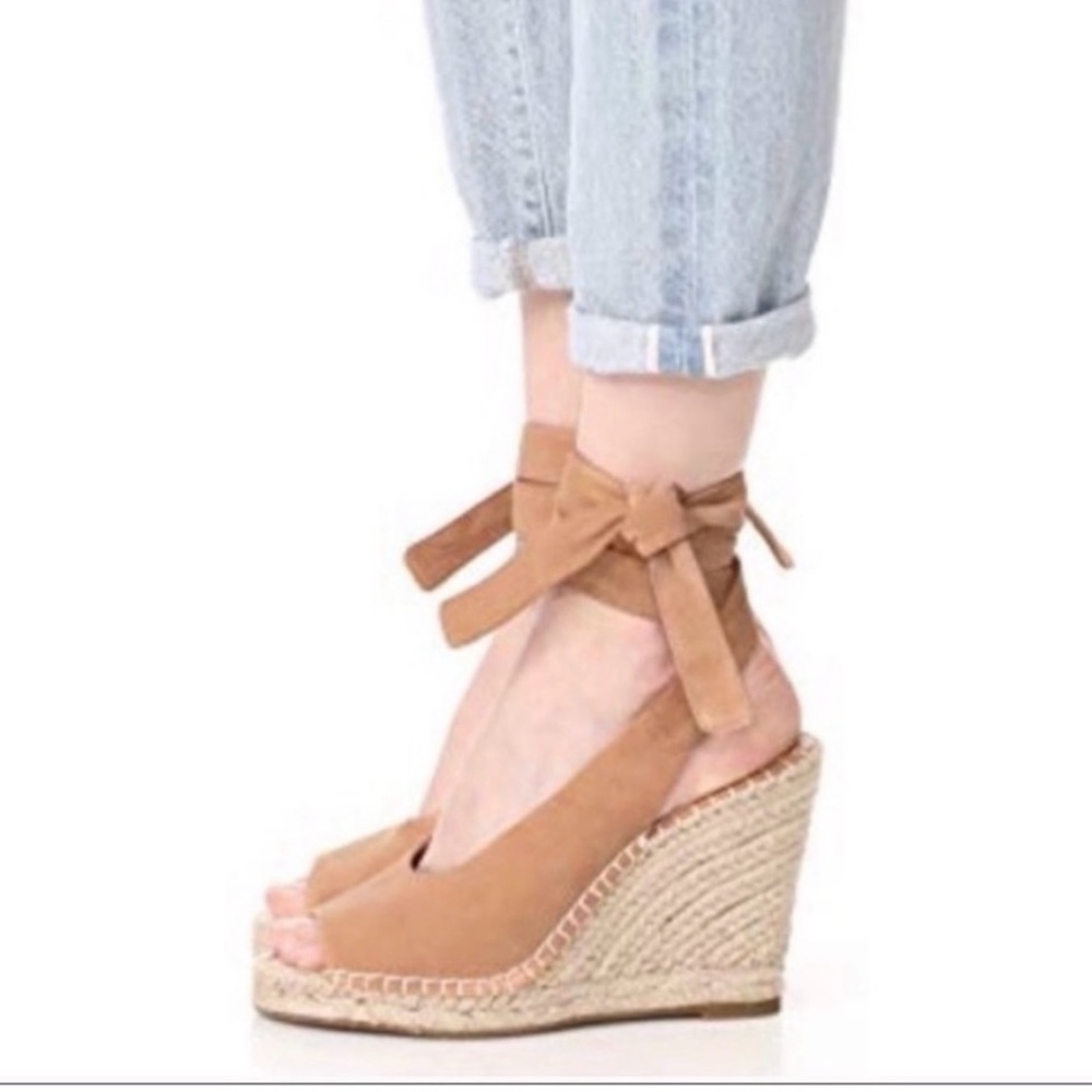 New in box with slipper bag Joie ankle tie heeled espadrilles size 37